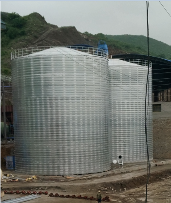 故城粮食钢板仓的安装全过程不用热焊接