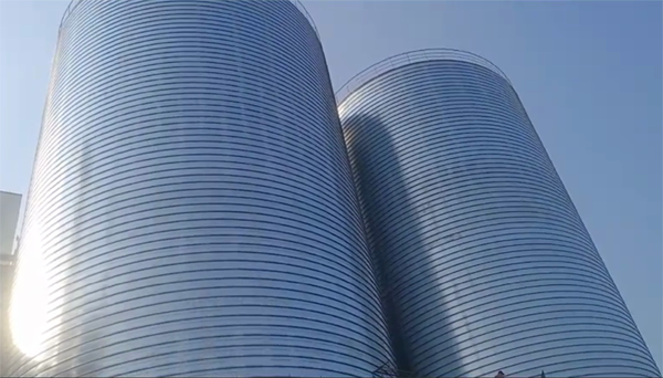 故城2座混凝土高架卷板仓